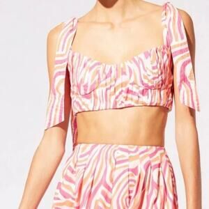 NWT MSRP$128 Solid & Striped The Frankie Bra Top (ABSTRACT ZEBRA) size M